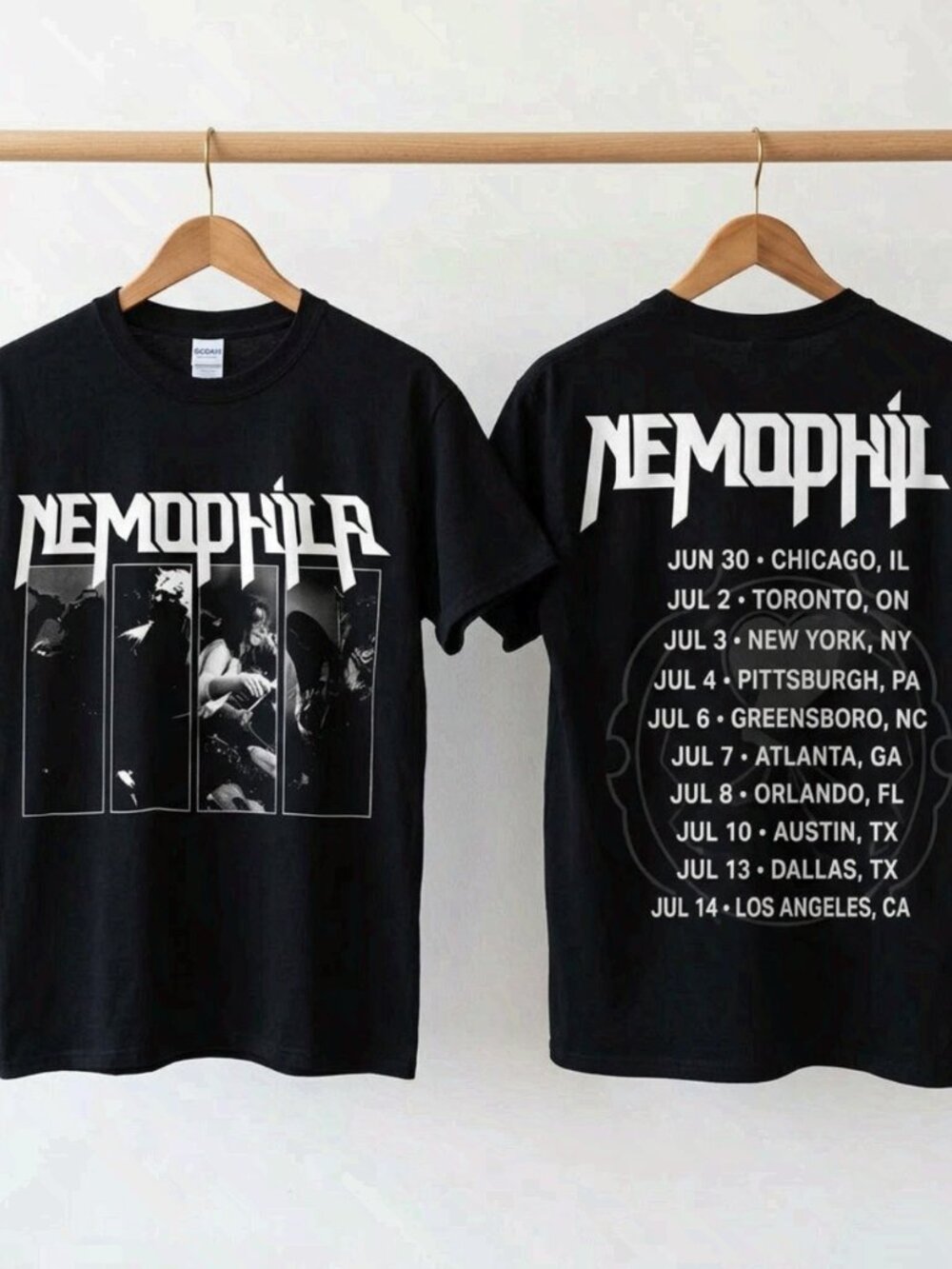 Nemophila Band North America Tour Black T-Shirt Reprint